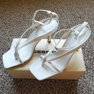 Princess Polly white heels